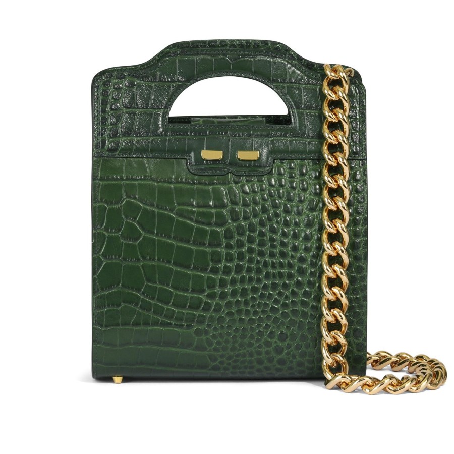 Women Bene Handbags | The Louise In Military Croc