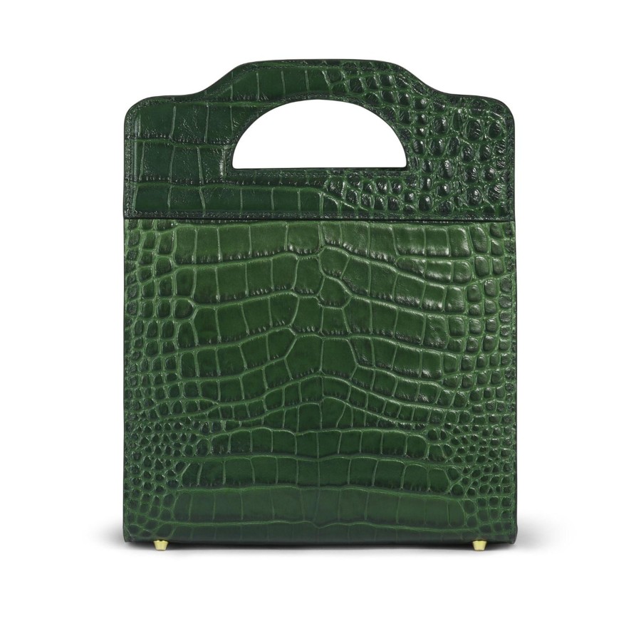 Women Bene Handbags | The Louise In Military Croc