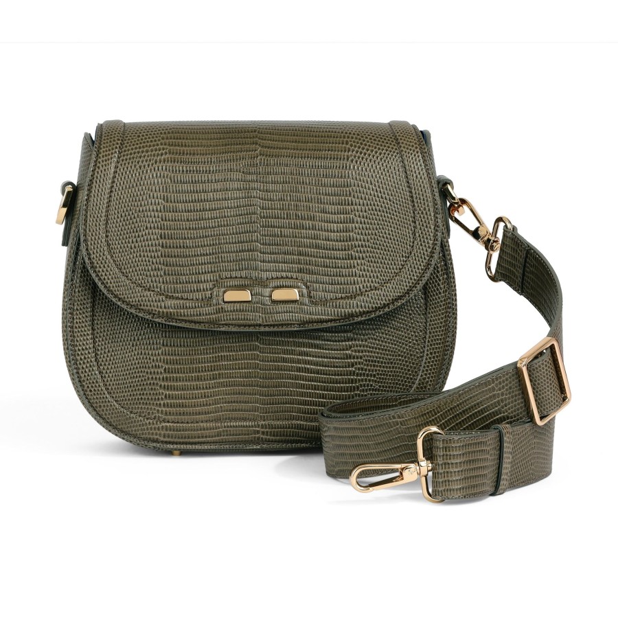 Women Bene Handbags | Holmes In Ranger Grey Lizard