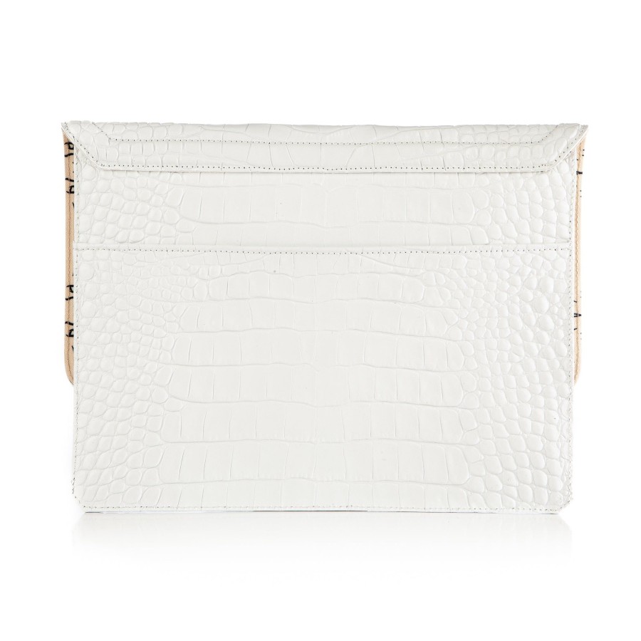 Women Bene Handbags | Caffery In White Croc