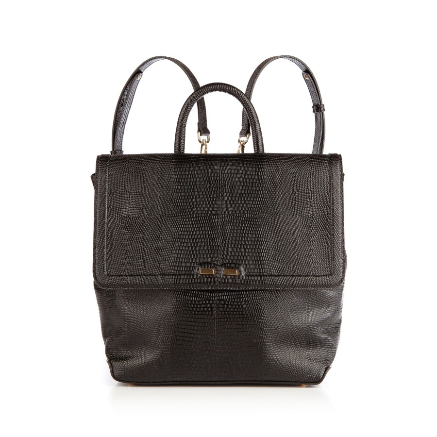 Women Bene Handbags | Blakemore In Black Lizard