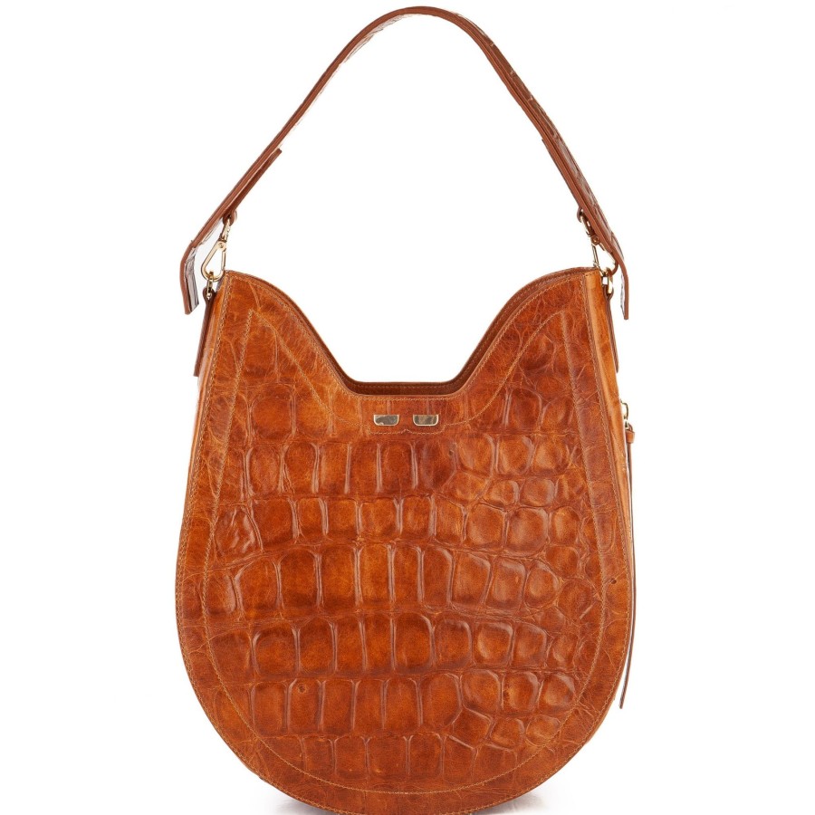 Women Bene Handbags | Henry James In Buffalo Croc Xl