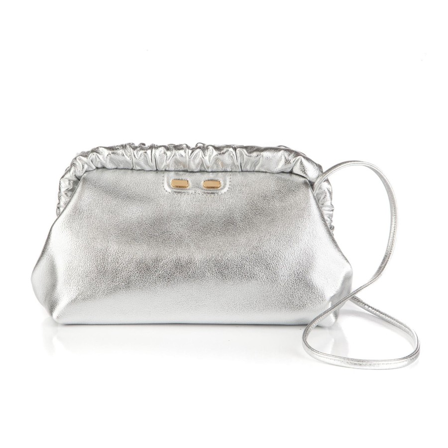 Women Bene Handbags | Carter In Metallic Silver