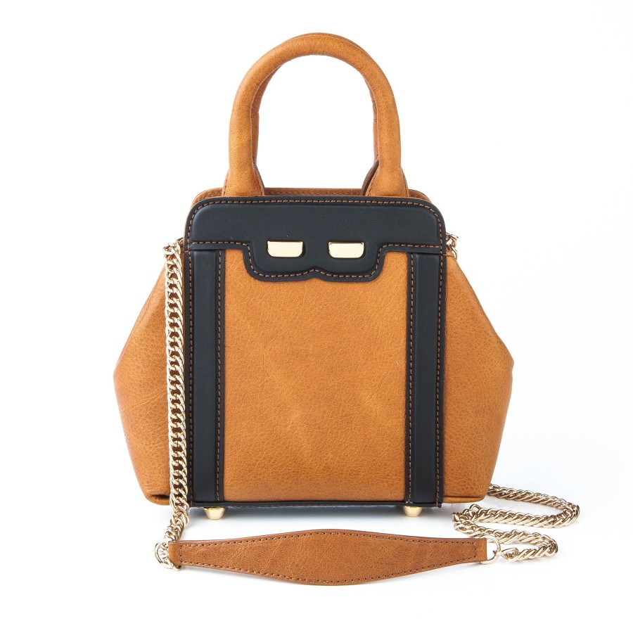 Women Bene Handbags | Mini Nott In Buffalo With Black Trim