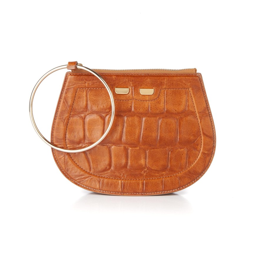 Women Bene Handbags | Ellie Bangle In Buffalo Xl Croc