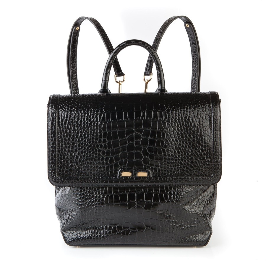 Women Bene Handbags | Blakemore In Black Croc