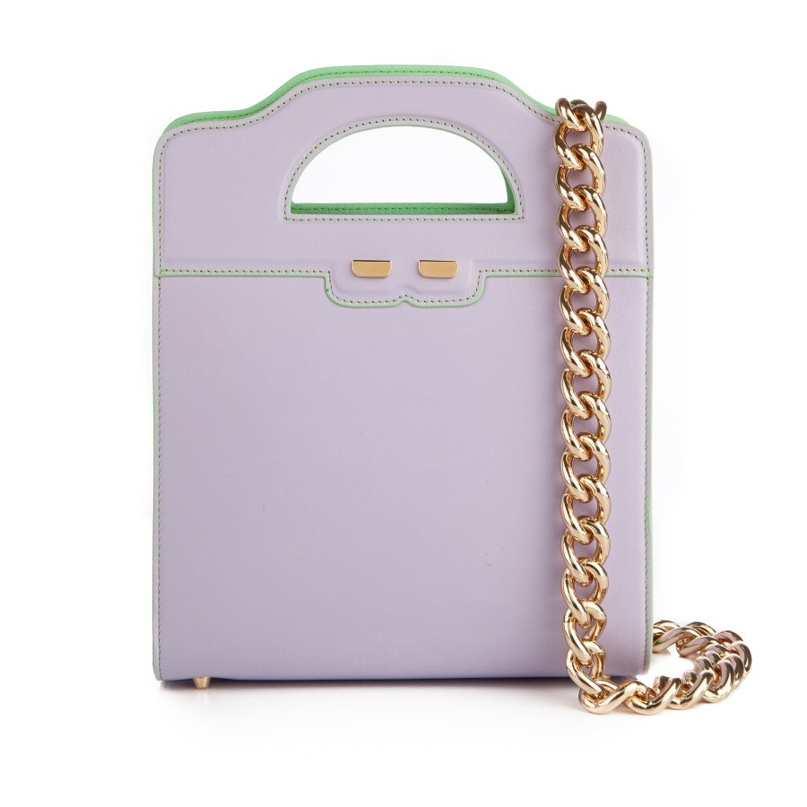 Women Bene Handbags | The Louise In Lilac And Pistachio