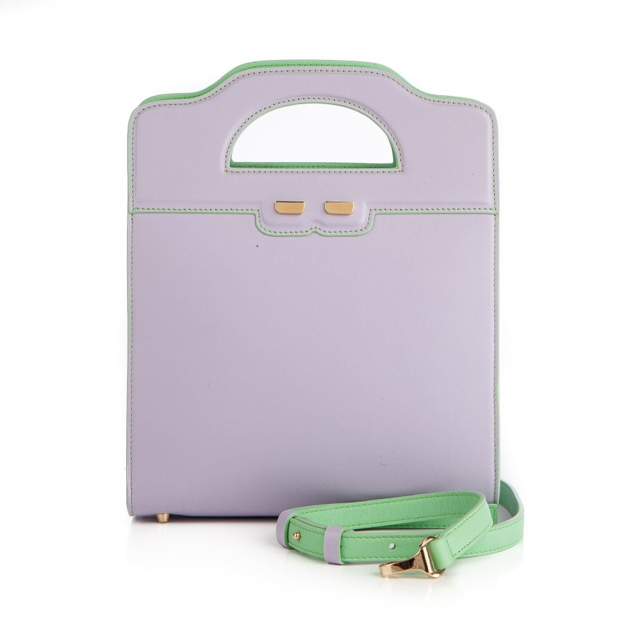 Women Bene Handbags | The Louise In Lilac And Pistachio