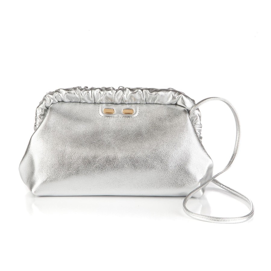 Women Bene Handbags | Carter In Metallic Silver