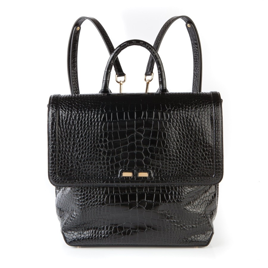 Women Bene Handbags | Blakemore In Black Croc