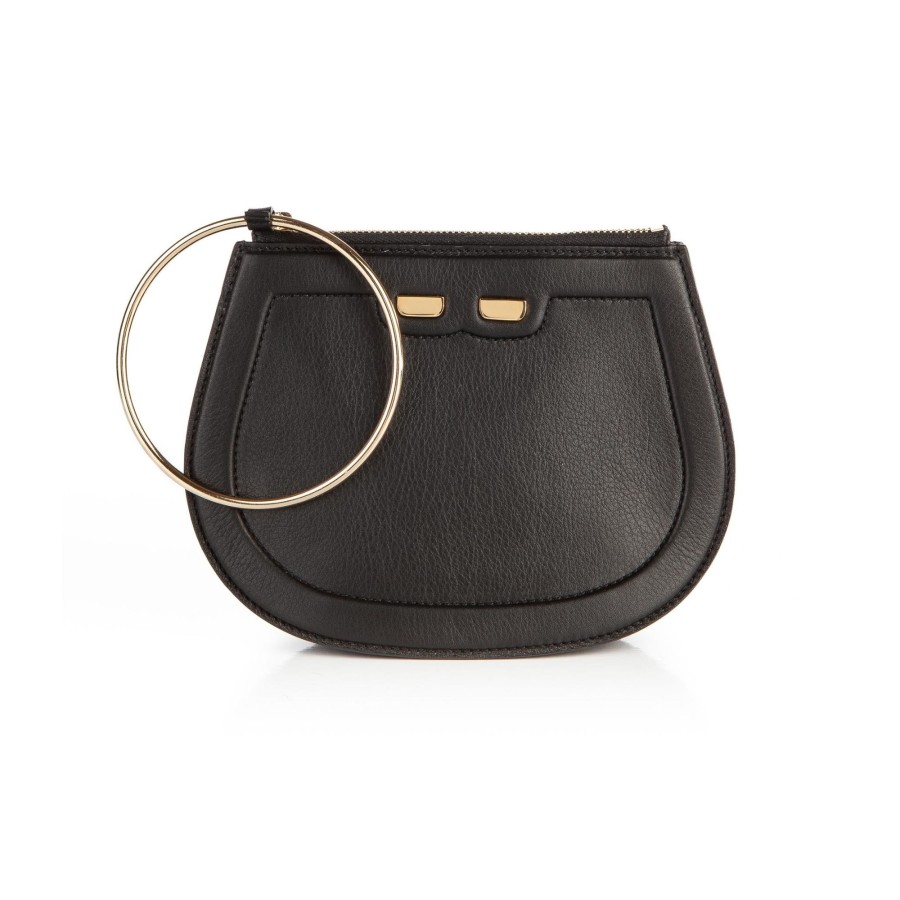 Women Bene Handbags | Ellie Bangle In Black Smooth