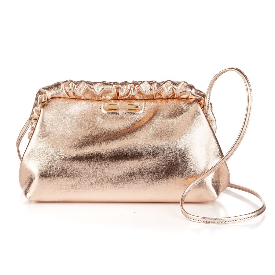 Women Bene Handbags | Carter In Metallic Rose Gold