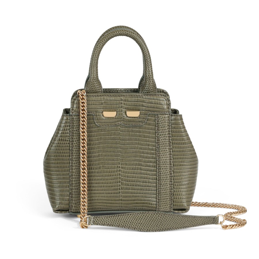 Women Bene Handbags | Mini Nott In Ranger Grey Lizard