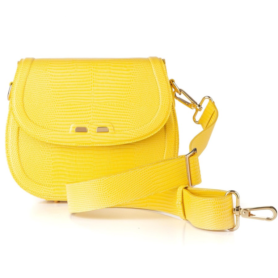 Women Bene Handbags | Holmes In Yellow Lizard