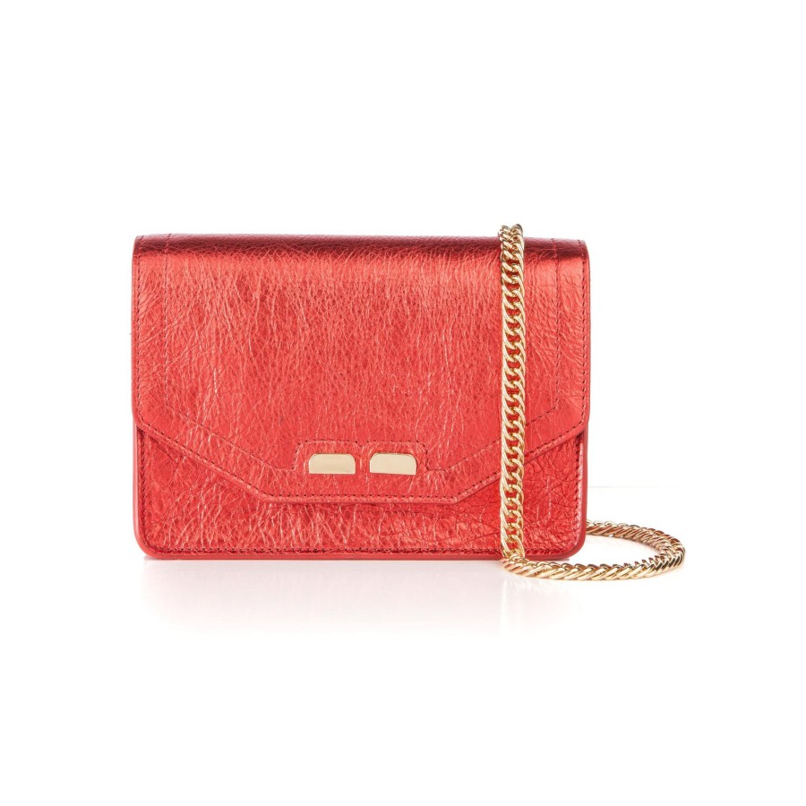 Women Bene Handbags | Samuel In Metallic Red